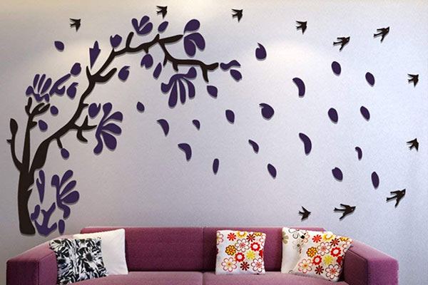 激光切割亚克力背景墙，