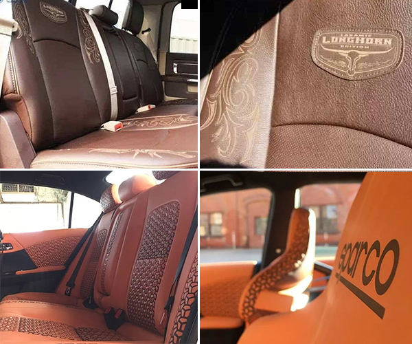 汽车坐垫激光打标,爱车升级秒秒钟！