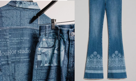 牛仔裤新工艺-激光印花